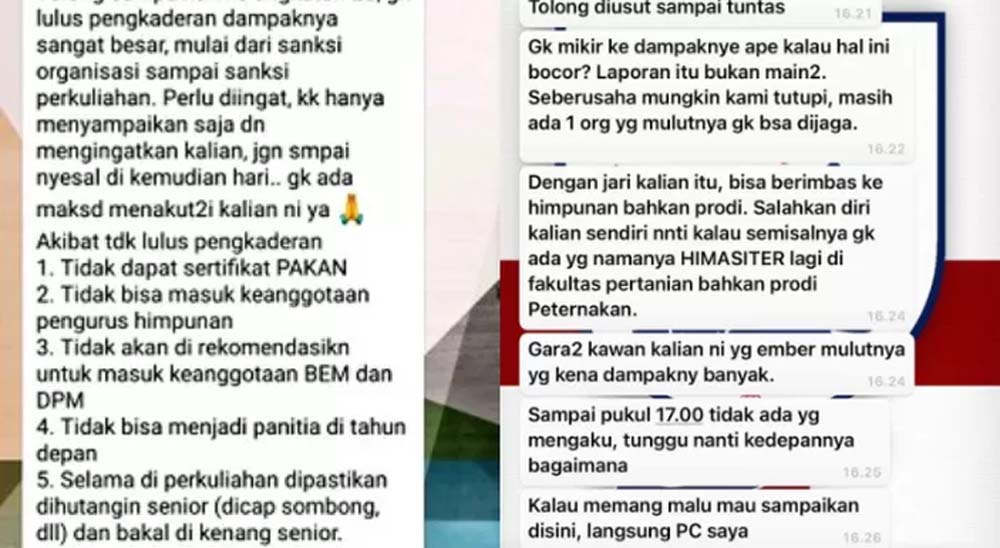 Viral, Ospek Mahasiswa Digelar di Tengah PPKM