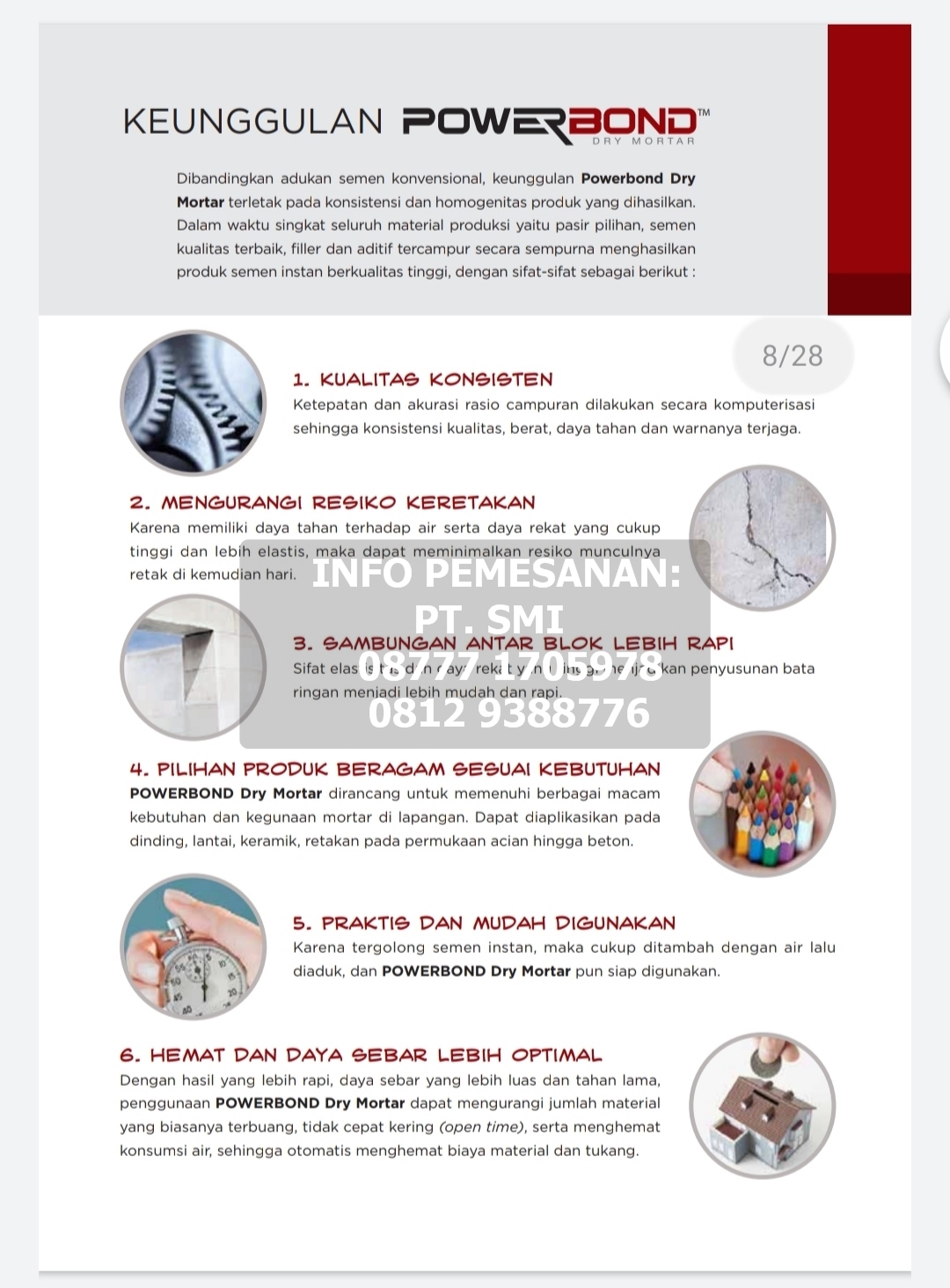 Semen Instant/ Mortar Kualitas Tinggi murah harga distributor