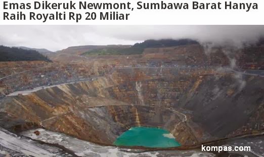 Newmont Dapat Emas Rp 18 Trilyun, Sumbawa Dapat Rp 20 Milyar