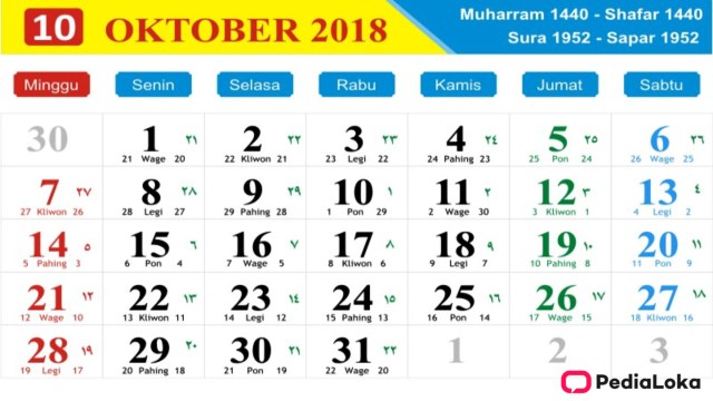 10 Fakta Unik Bulan Oktober, Pernah Hanya 21 Hari?