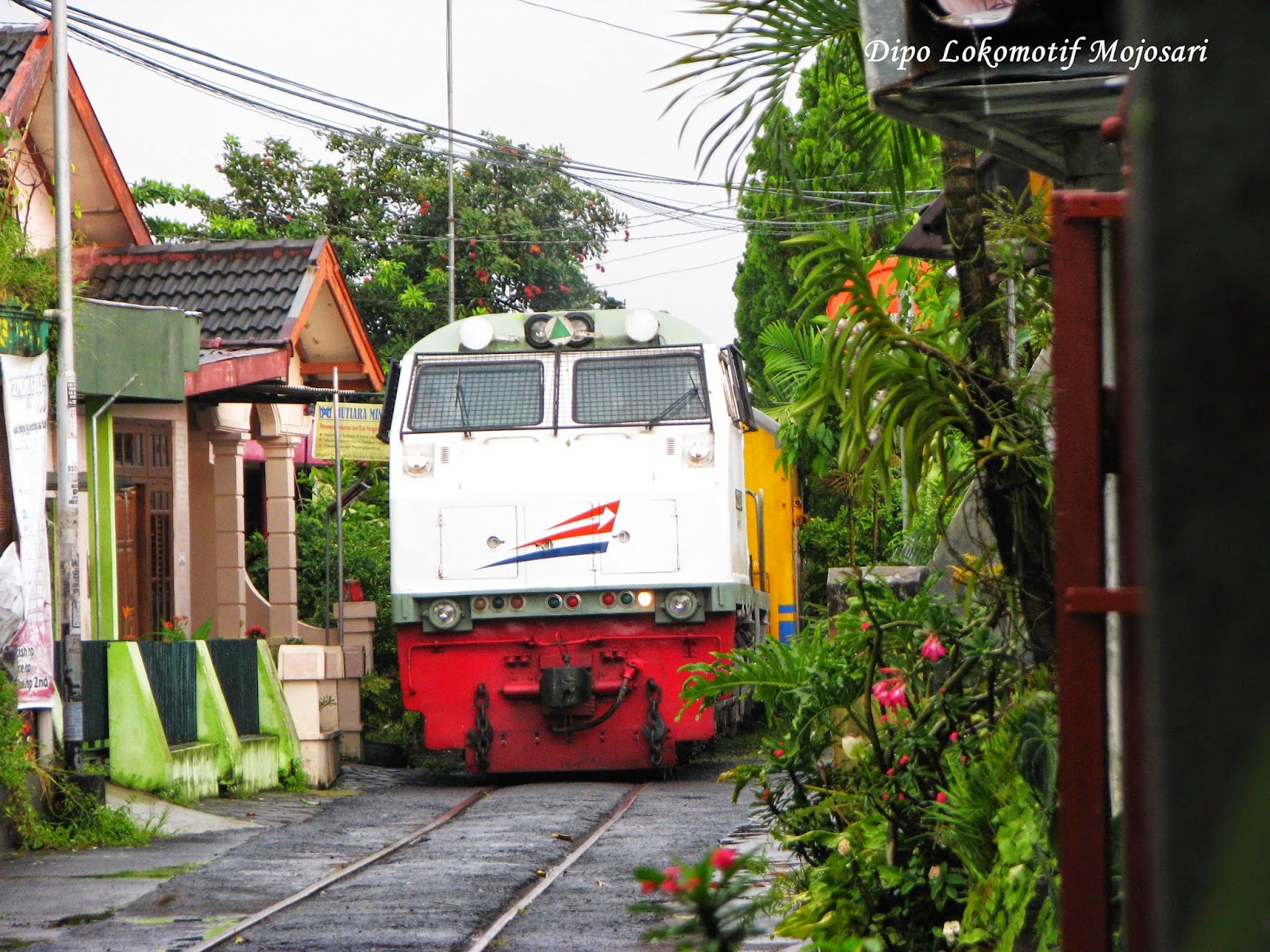 Deg-degan, Ada Kereta Api Lewat di Halaman Rumah Warga. GOKIL!!