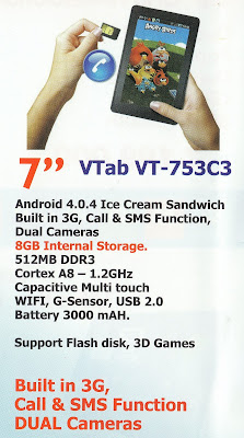 VTab (Tablet Android dari A*Note dengan harga terjangkau)
