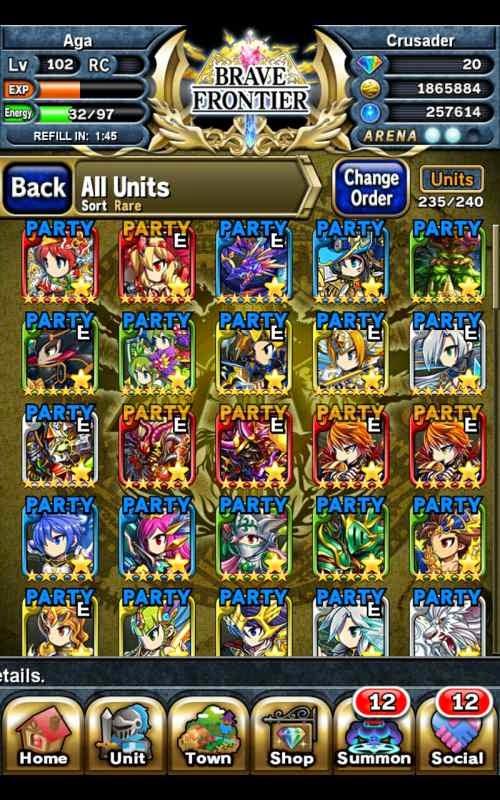 Jual ID brave frontier gems 100+ Unit bb spam crit metagame