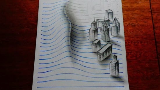 Keren Gan !! Remaja 15 Tahun Ini Bisa Gambar Ilusi 3D Keren Di Sebuah Kertas