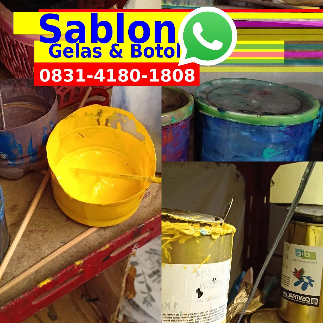 Sablon Botol Plastik O8ᣮ1-Կ18O-18O8{WA}
