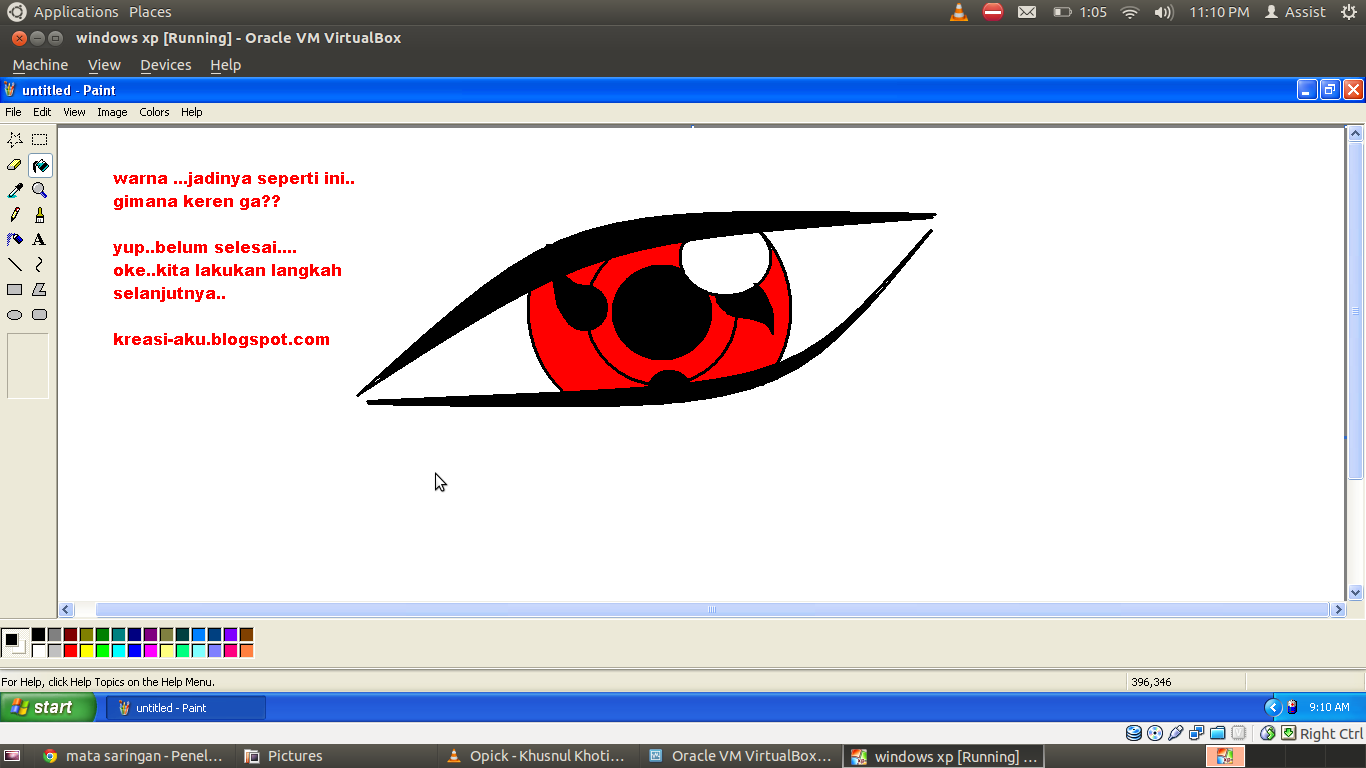 Aku ajarin nih.&quot;MEMBUAT MATA ITACHI MENGGUNAKAN PAINT&quot;
