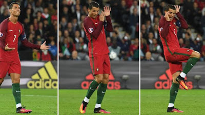 Gambar Editan Gaya Centil Ronaldo Setelah gagal Eksekusi Penalti gan....