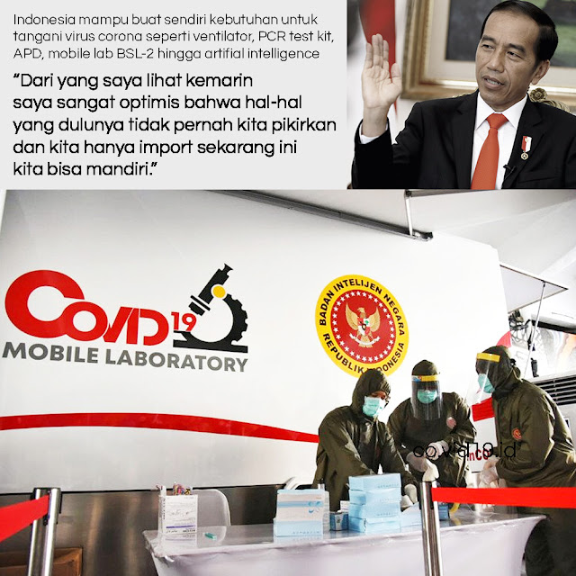 Jokowi : Indonesia Mampu Buat Alat kesehatan Sendiri Tanpa Harus Import