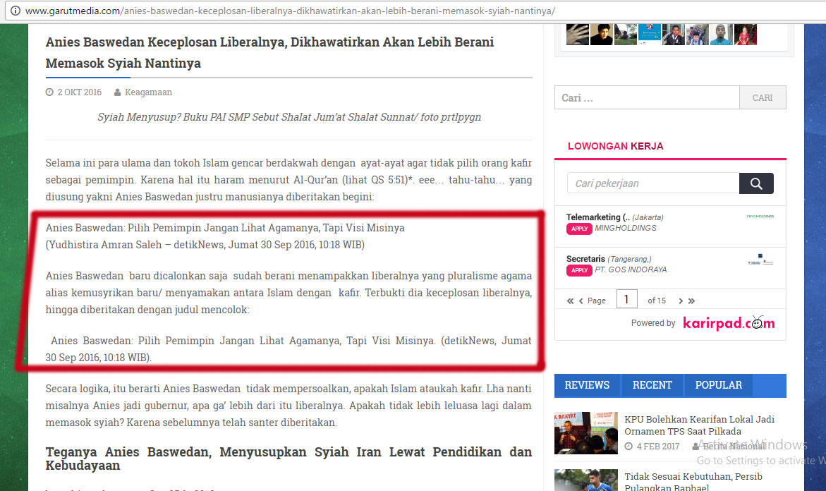 Gan, Kenapa Ya Anies Baswedan di Mana-mana Harus Klarifikasi Kalo Doi Bukan Syiah?