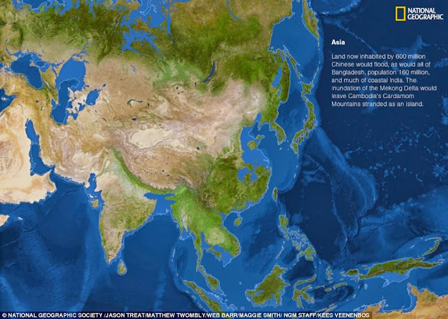 Atlas Dunia Jika Semua Es di Bumi Mencair