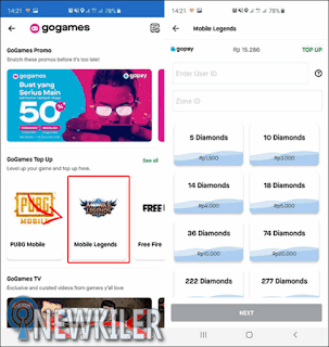 Top Up Diamond Mobile Legends Murah, via Google Play, GoGames, dan Codashop
