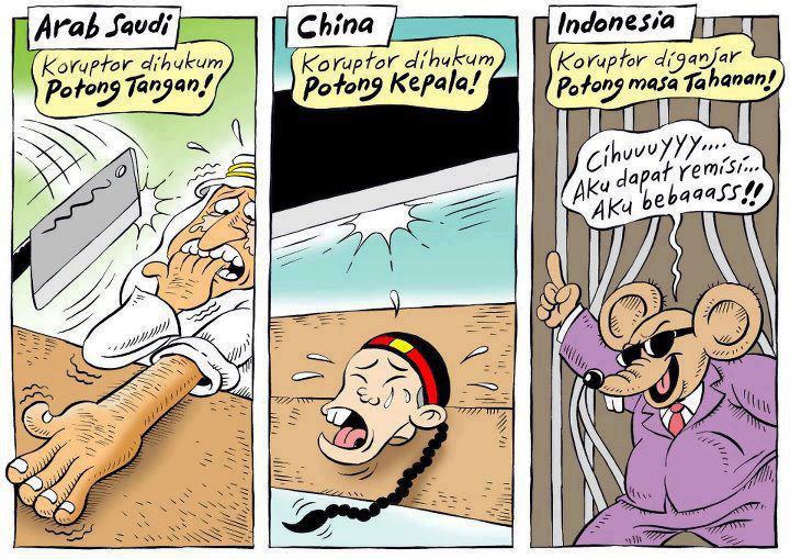 Perbedaan Hukuman Koruptor Arab, China, INDONESIA