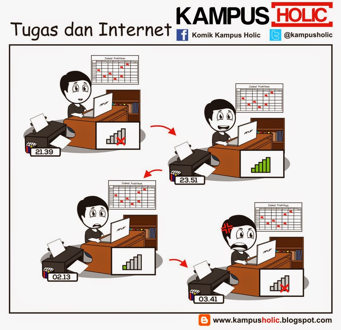 Komik Kuliah, Praktikum, dan Tugas Mahasiswa