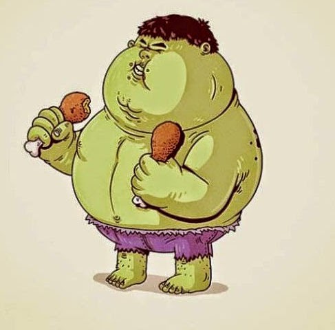 Ketika Karakter Kartun dan Super Hero Kelebihan Berat Badan