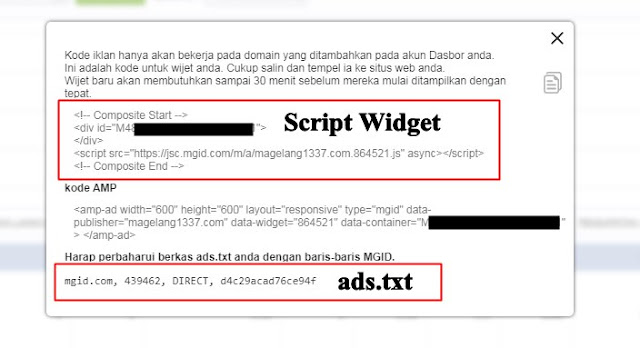 Panduan Menggabungkan Iklan Adsense dan Mgid 