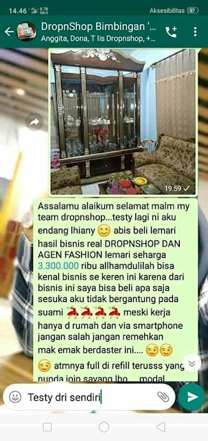 Bisnis Reseller DropnShop Ada Ratusan Testimoni Member-Member Dapat Puluhan Juta