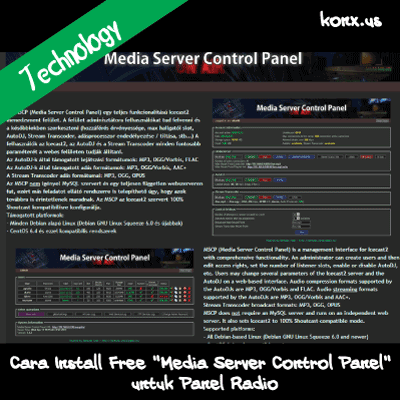 [SHARE] Cara Install "Media Server Control Panel" untuk Panel Radio
