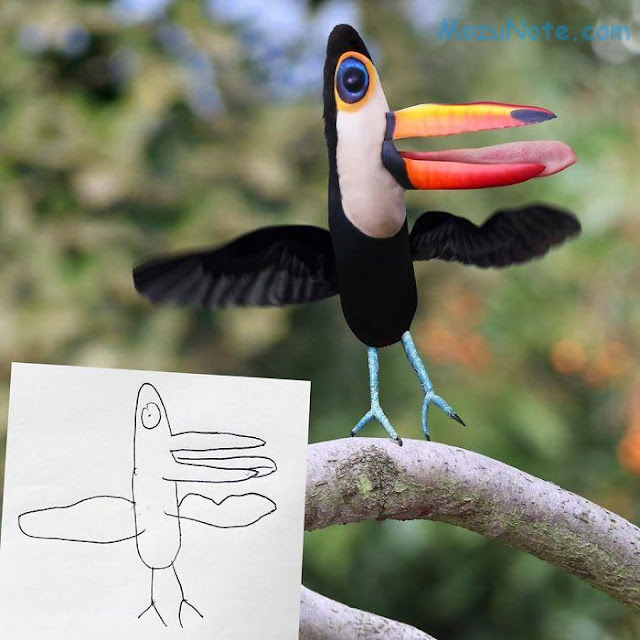 Imajenasi Gambar Anak-anak yang dikonversikan ke Alam Nyata