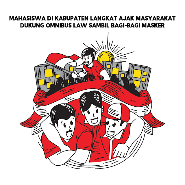 Mahasiswa di Kabupaten Langkat Ajak Masyarakat Dukung Omnibus Law 