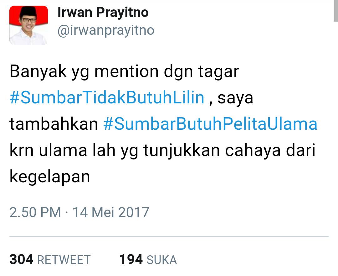 gubernur-irwan-sumbar-tidak-butuh-lilin-sumbar-butuh-pelita-ulama