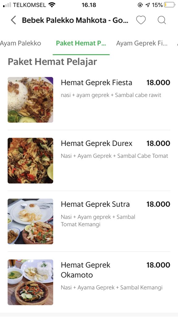 7 Menu makanan di aplikasi ojek online ini bikin nyengir