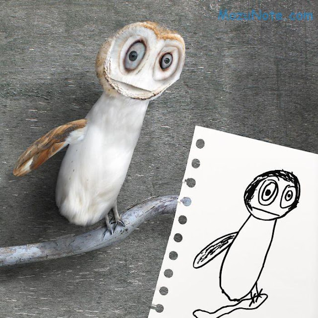 Imajenasi Gambar Anak-anak yang dikonversikan ke Alam Nyata