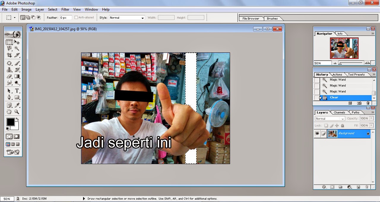 MEMBUAT FOTO 3D PADA FOTO BIASA. &#91;MASTER PHOTOSHOP JANGAN MASUP&#93;
