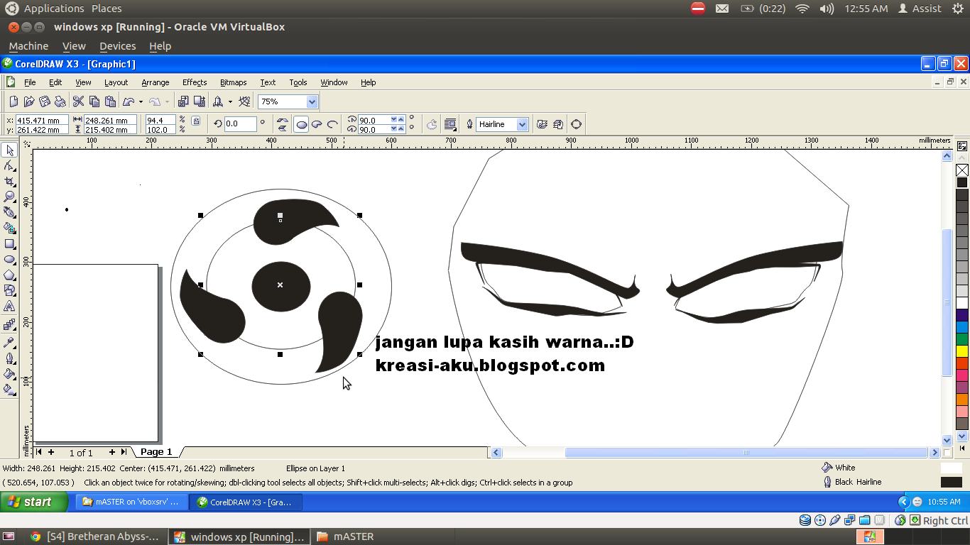 Ane Ajarin Ni,Membuat Uchiha Madara Dengan Corel Draw X3.&#91;TUTORIAL COMPLETE++&#93; :D