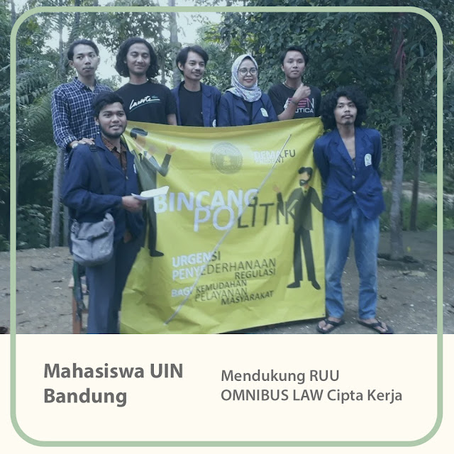 Mahasiswa UIN Bandung Deklarasi Dukung Omnibus Law