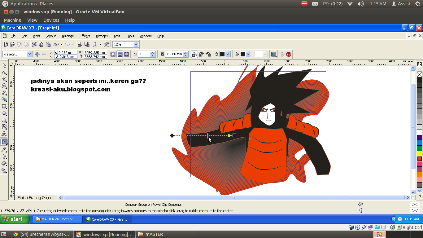 Ane Ajarin Ni,Membuat Uchiha Madara Dengan Corel Draw X3.&#91;TUTORIAL COMPLETE++&#93; :D