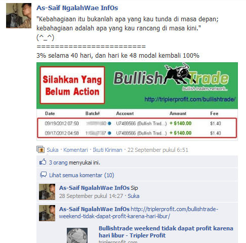 Profit 3%~5% perhari
