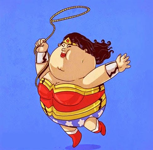 Ketika Karakter Kartun dan Super Hero Kelebihan Berat Badan