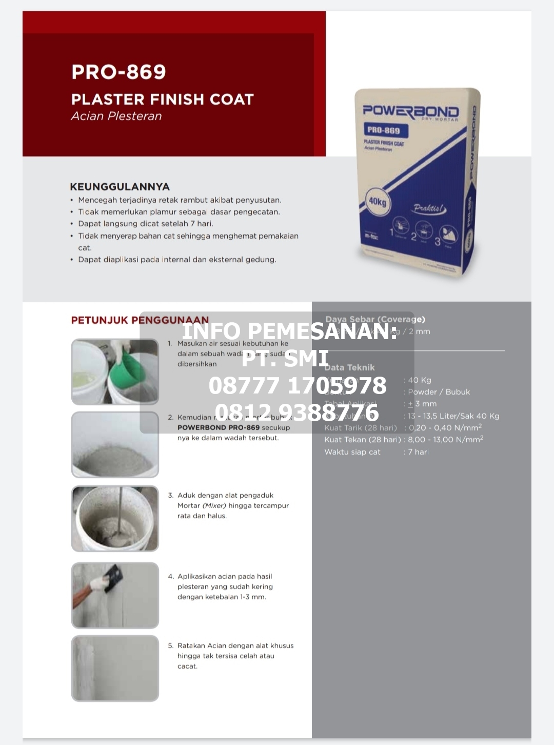 Semen Instant/ Mortar Kualitas Tinggi murah harga distributor