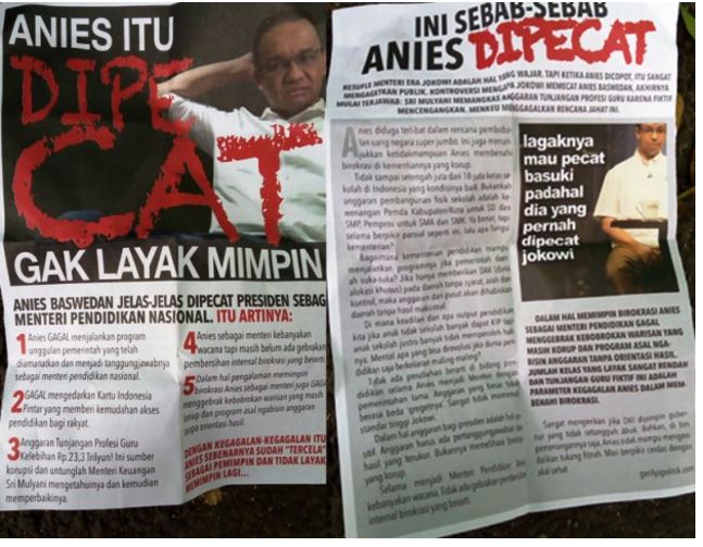 Warga Pergoki 2 Pemuda Penyebar Brosur Fitnah Paslon Anies-Sandi