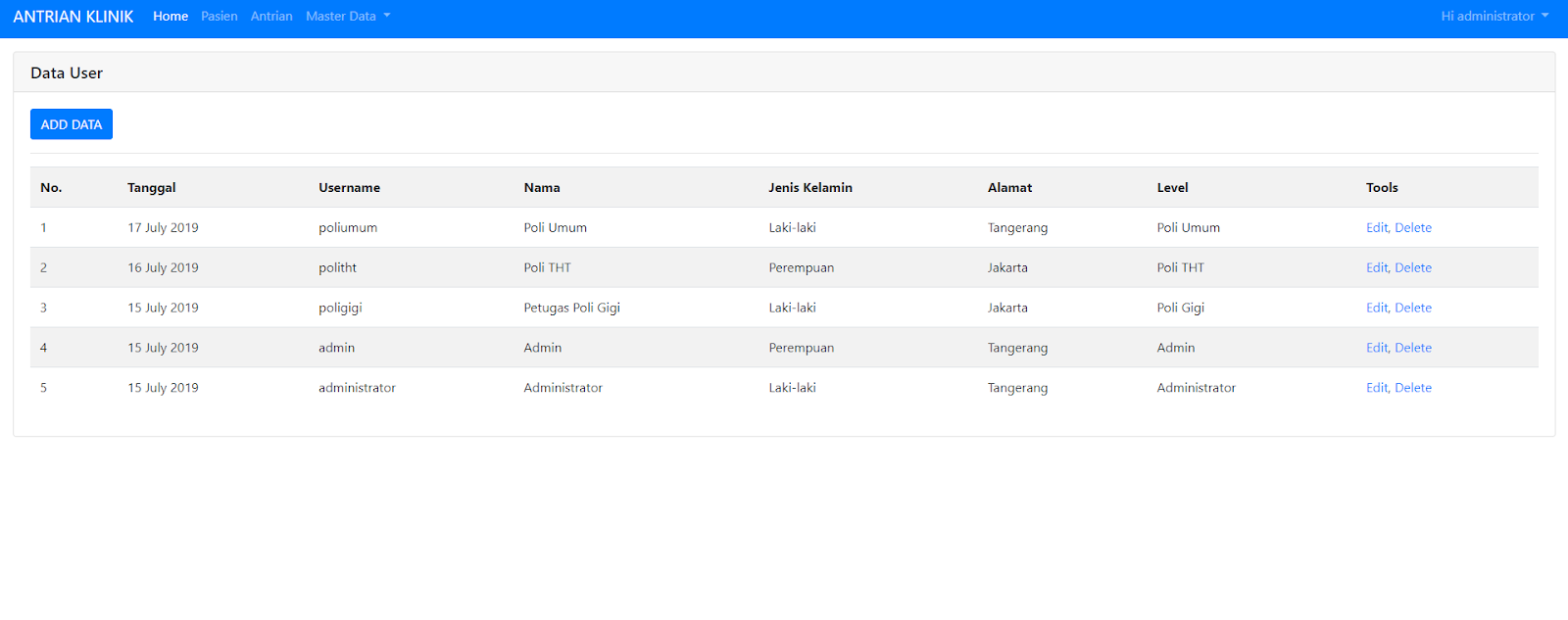 Source Code Program Antrian Klinik PHP , MySqli, Bootstrap dan Jquery dengan Suara