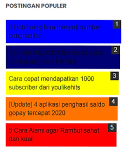 10 widget Popular Post Blog Terbaru dan Terbaik Serta cara Pembuatanya