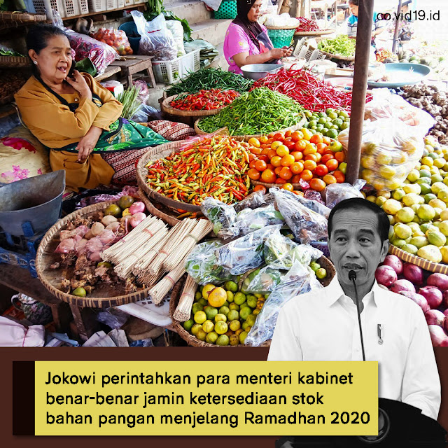 Jokowi Jamin Ketersediaan Stok Bahan Pangan Menjelang Ramadhan 2020