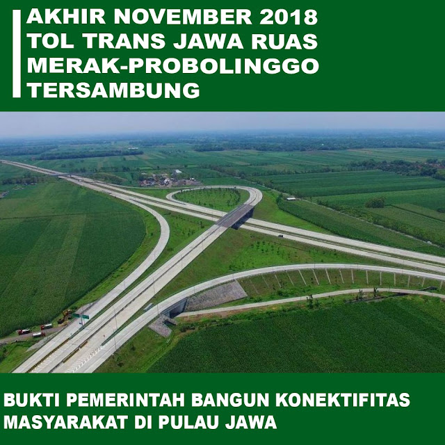 Akhir November 2018, Tol Trans Jawa Ruas Merak-Probolinggo Tersambung