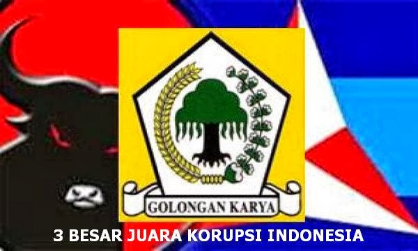 breaking--data-icw-golkar-demokrat-pdip-3-besar-juara-korupsi-indonesia