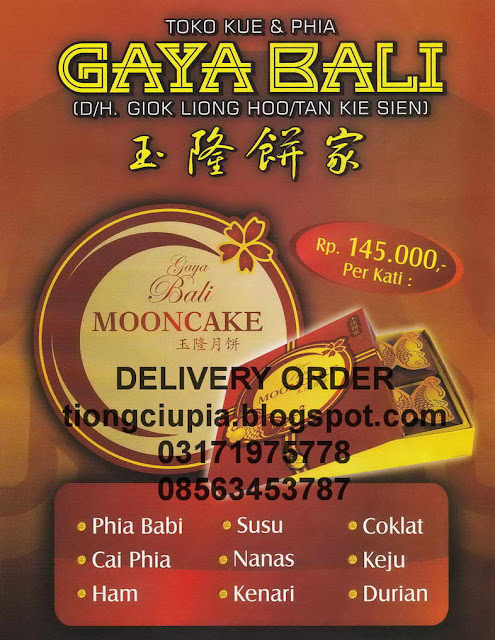 Moon Cake, Tong Jiu Pia - Gaya Bali, Kimling