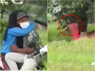 Kualat! Nekat Pelukan di Tempat Umum, Pasangan Ini Dikejar Orang Gila Bawa Kayu Kualat! Nekat Pelukan di Tempat Umum, Pasangan Ini Dikejar Orang Gila Bawa Kayu