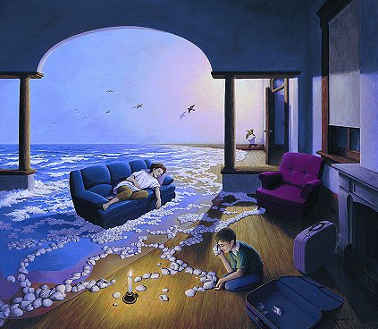 Lukisan Illusi Optic Karya Rob Gonsalves