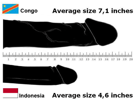 Waw ! Negara berdasarkan Ukuran Panjang Penis, agan yang mana?