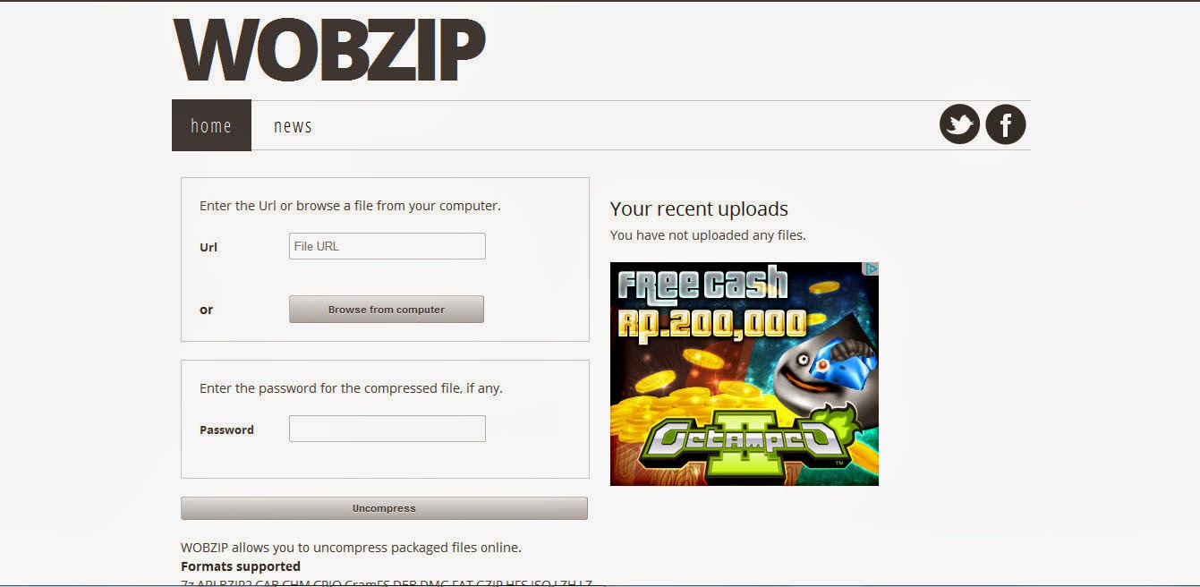 WobZIP - Website Untuk Mengekstrak File