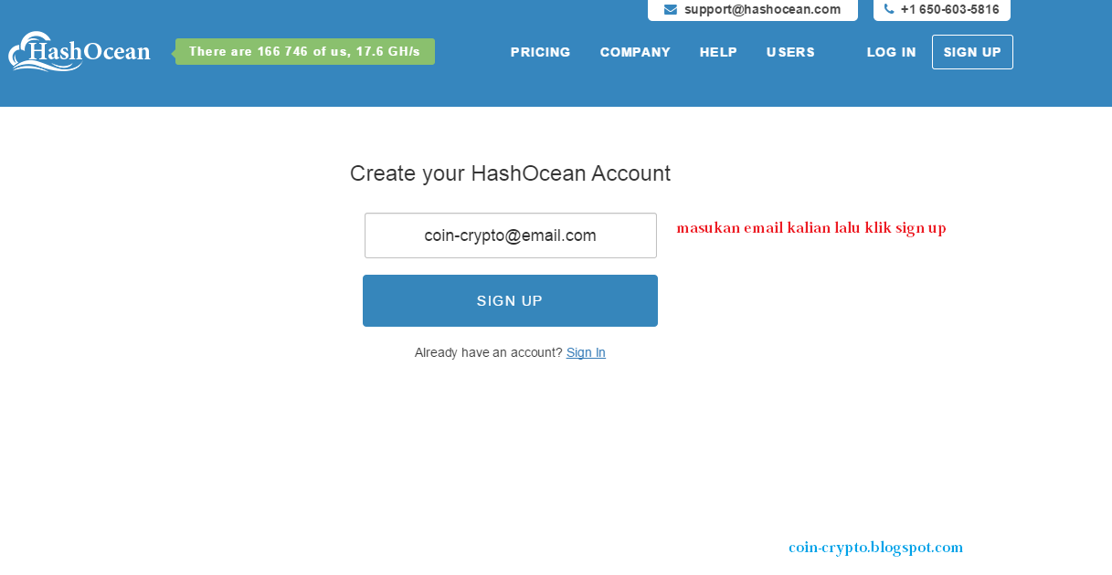 New Cloud Mining Hashocean