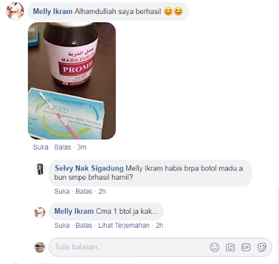 Promil madu dengan campuran ekstrak buah zuriat 