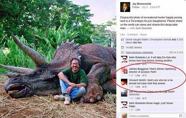 Sekelompok Orang di FB Percaya dan Meyakini bahwa Steven Spielberg Bunuh Dinosaurus