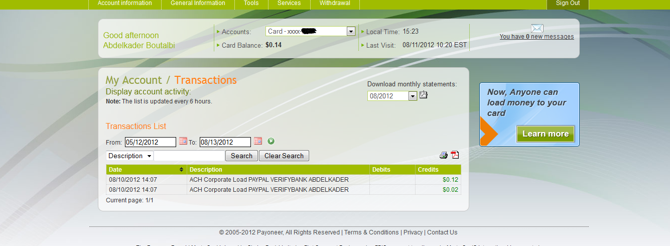 Verify Paypal by Payoneer Mastercard ( Card Free ) + US Bank account + 25$ Bonus