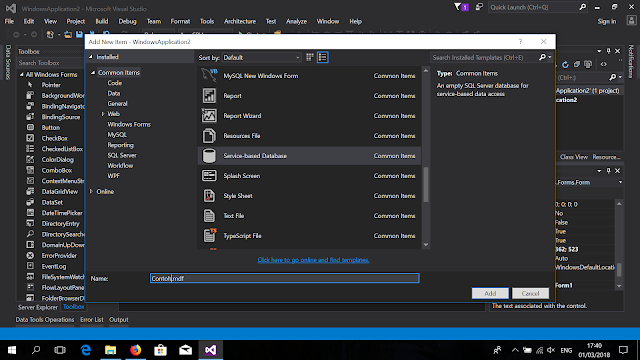 Cara Membuat Database untuk Program Visual Studio Tanpa Menggunakan SSMS