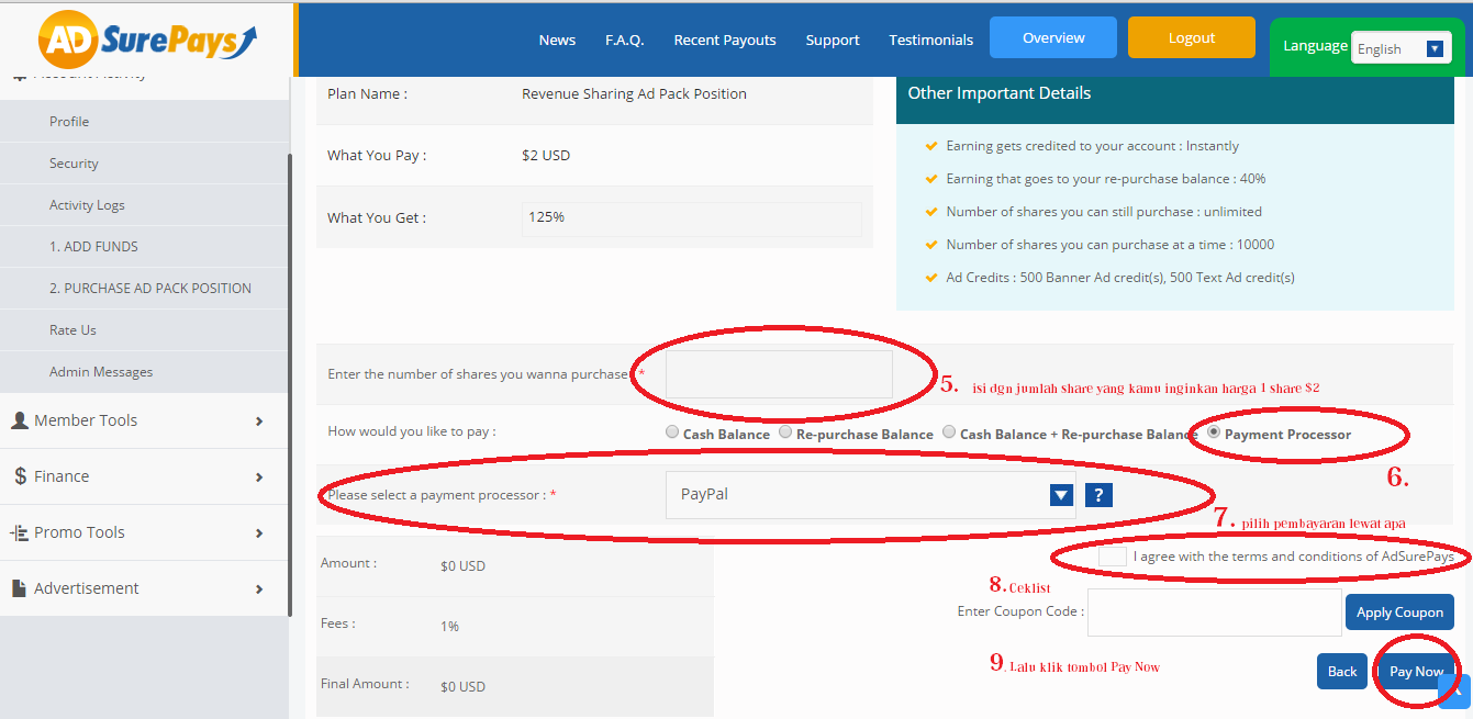Investasi di Program RevShare Adsurepays